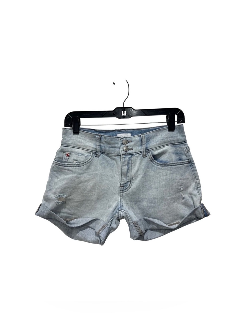 Light Wash Denim Roll-Cuff Women’s Shorts